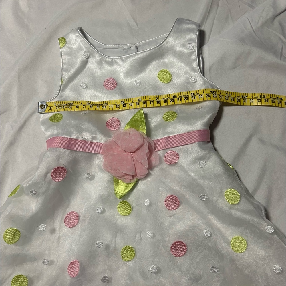 Youngland  Polka Dot Spring Easter Dress  3T Summer Toddler Dress - Picture 6 of 11
